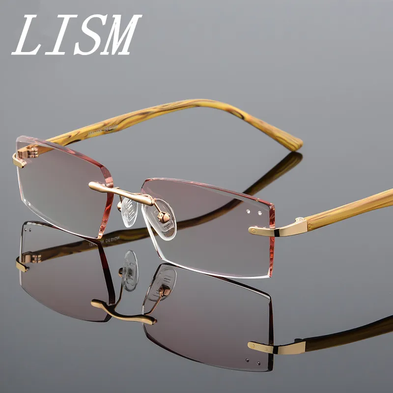 LISM Coréen Mode Lunettes Cadre Clair Lentille Optique Lunettes En Bois Bambou Cadre pour Femmes Hommes