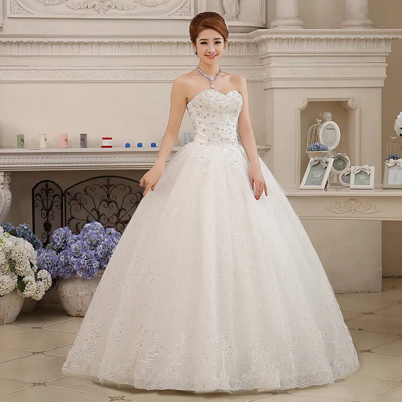 Pas cher personnalisé 2018 nouveau printemps et été Style mariée robe de mariée sangle dentelle princesse robes de mariée romantiques