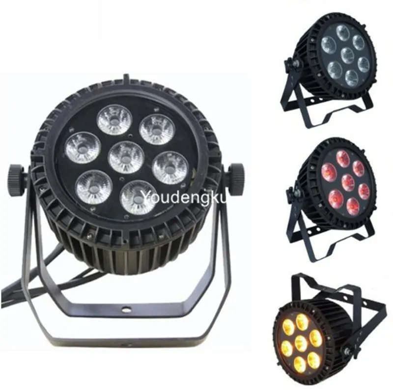 30 шт. 7 * 18W 6-in-1 RGBWA UV Водонепроницаемый светодиодный плоский пар64 DMX LED PAR CAN CAN RGBWAUV OUTWOREN