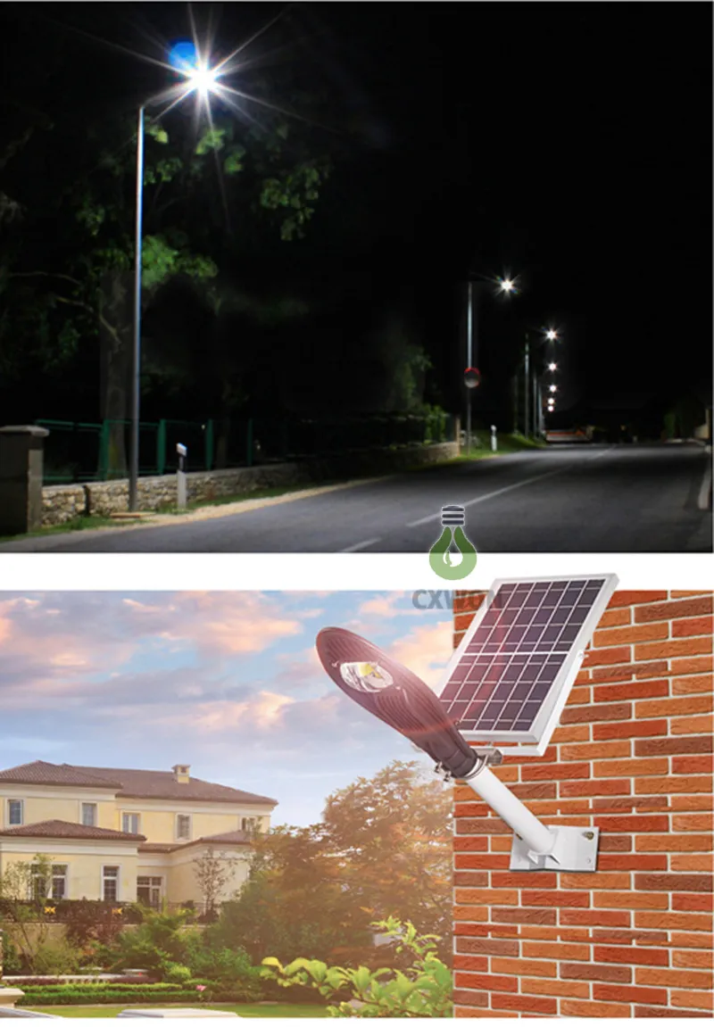 Solar Street Light Waterproof IP65 Integrated 20W 30W 60W allt i en utomhusbelysning med fjärrtimerkontroll