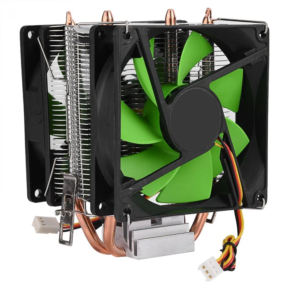 Quiet CPU Cooler - 90mm Dual-Sided Fan Heatsink for Intel LGA775/1156/ ...