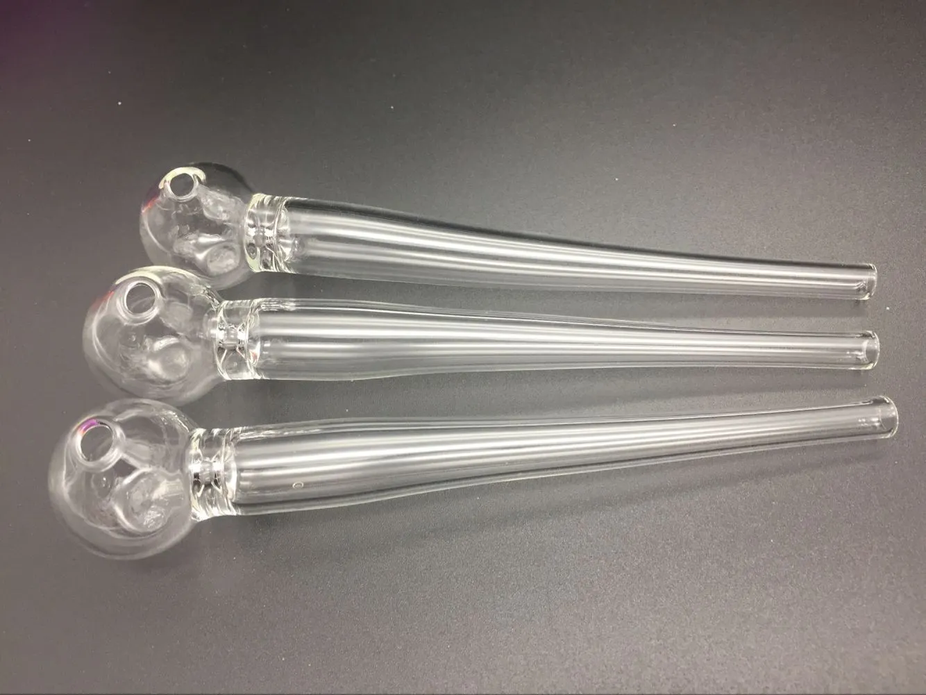 Dropper style Great Pyrex Thick Clear Glass Oil Burner pipe Clear Glass Oil Burner Glass Tube Oil Burning Pipe somking pipes water pipes