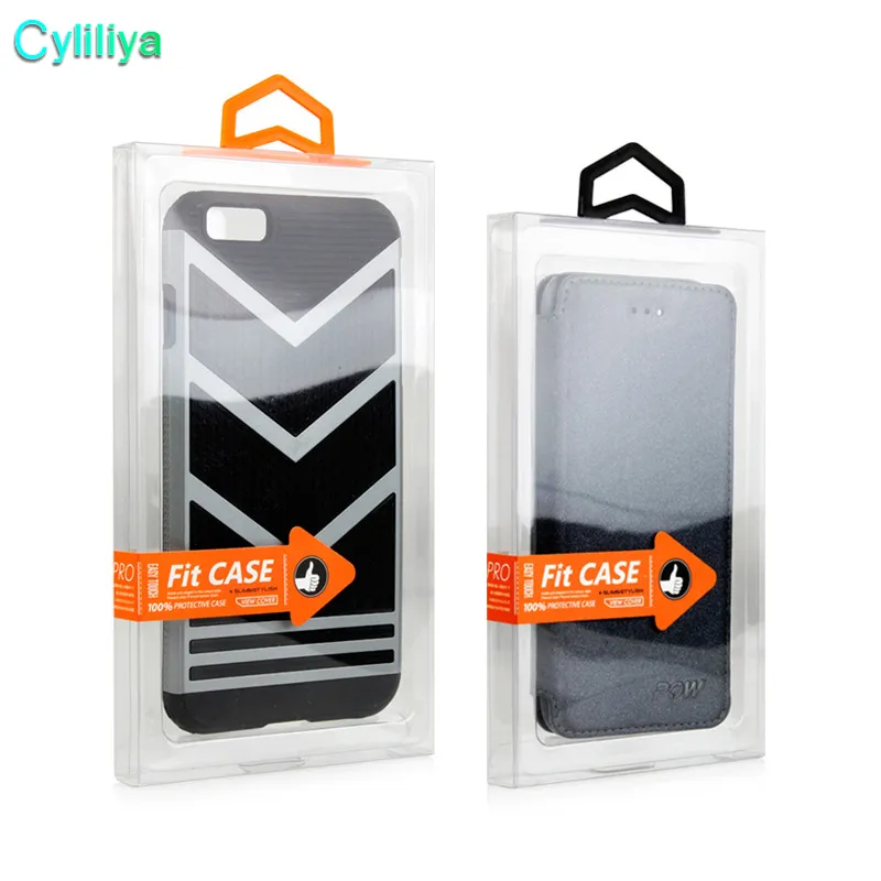 Fashion Blister PVC Plastic Clear Retail Packaging Custom Logo Packing Box For iPhone 6 4.7 5.5 Mobile Phone Case