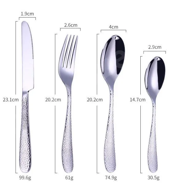 5 Färger Highgrade Gold Cutlery Flatware Set Spoon Fork Knife Teskoon Rostfria middagaruppsättningar Köksbeteckna Set 10 Val1625036