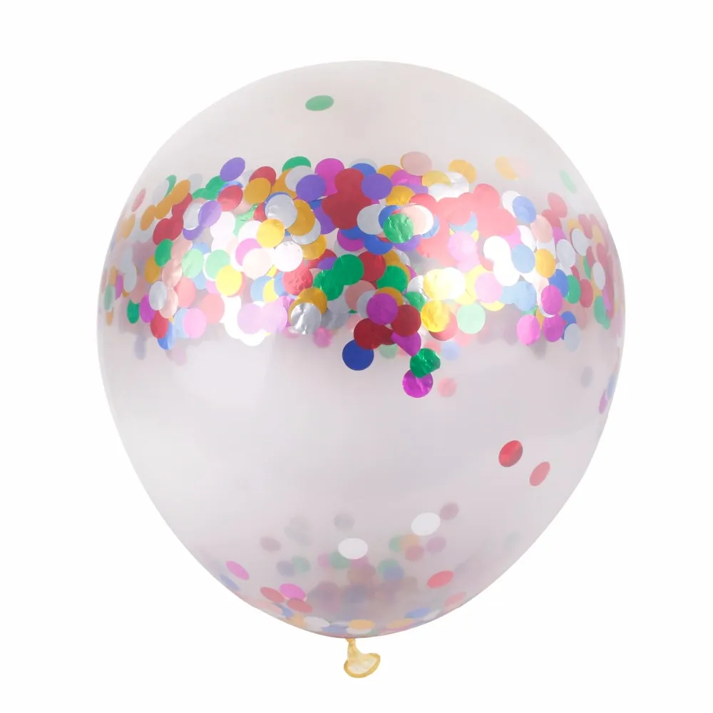 30 Palloncini Con Coriandoli Da 12 Pollici, Lattice Trasparente Con Paillettes Colorate Per Feste