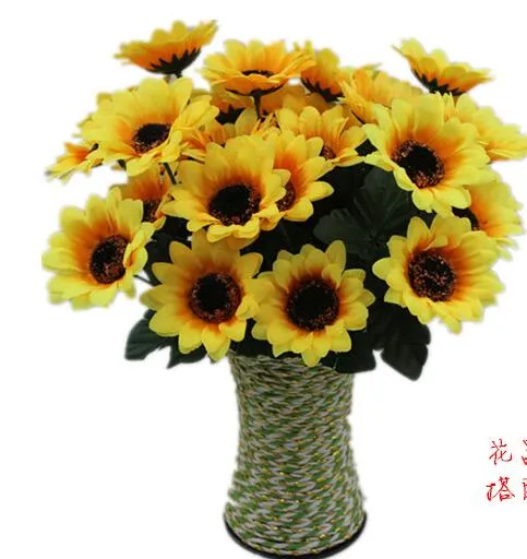 Wedding background sunflower decoration prop simulation flower 7 small sunflower sunflower