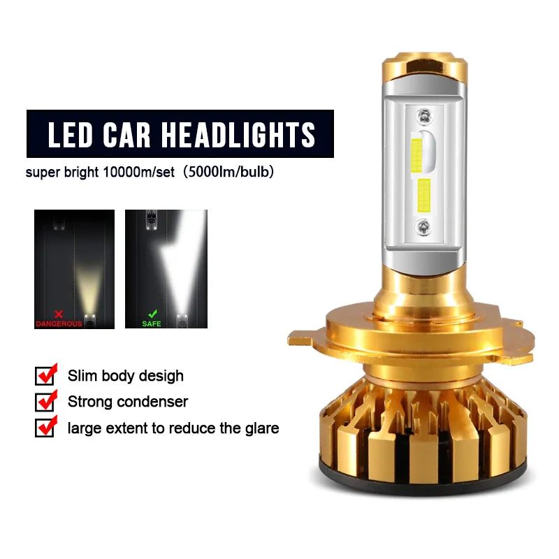 Hlxg Mini H7 Led Canbus Kit Decoder Anti EMC No Flicking Auto Car Lights  50W 10000LM 6000K 12V Led Bulb Automobiles Lamp From Ksld, $28.81