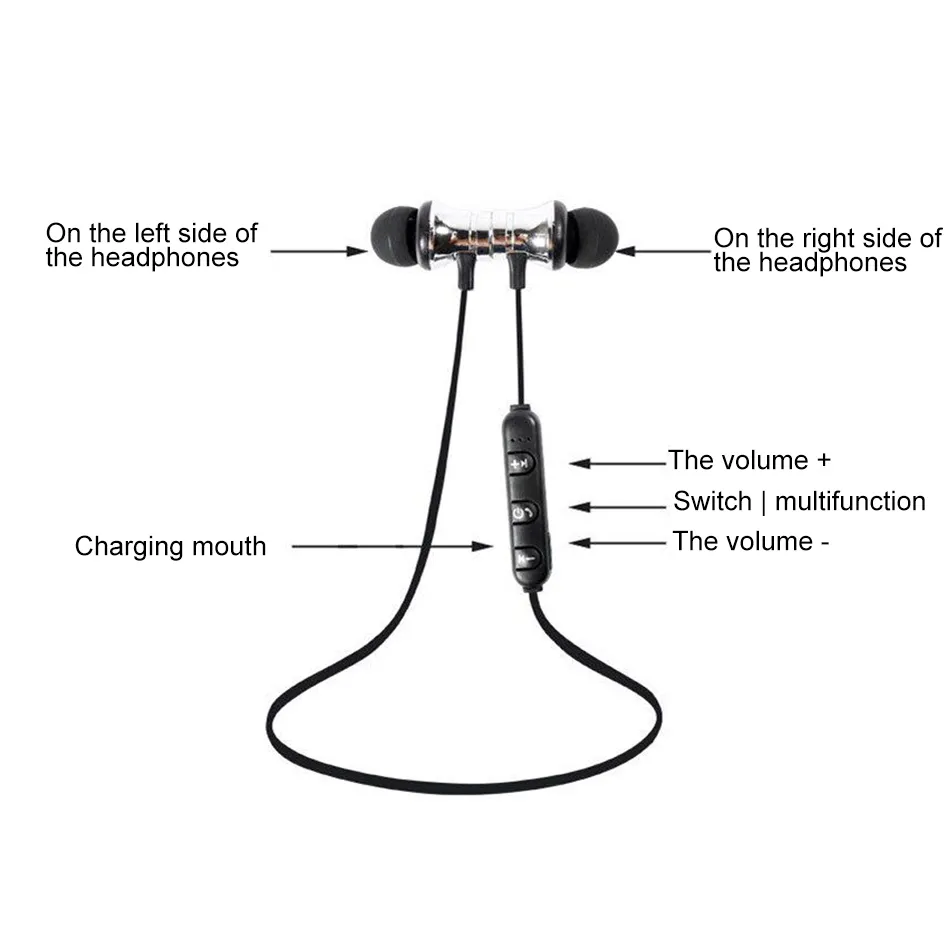 XT11 Bluetooth Headphones Magnetic Wireless Running Sport