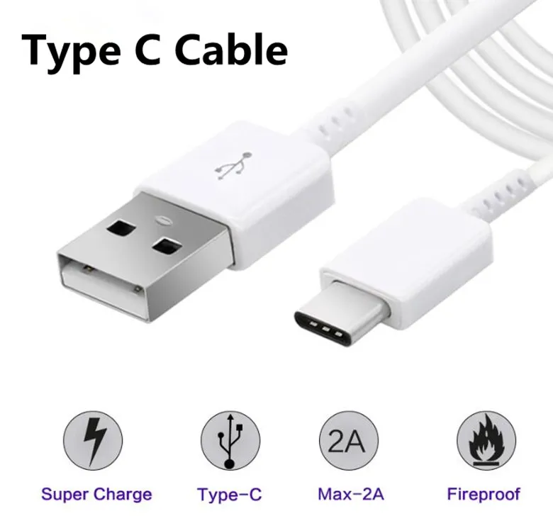 OEM USB-C Veri Şarj Cep Telefonu Kabloları için Samsung Galaxy S10 S9 / S9 Plus / S8 / S8 + / Note8