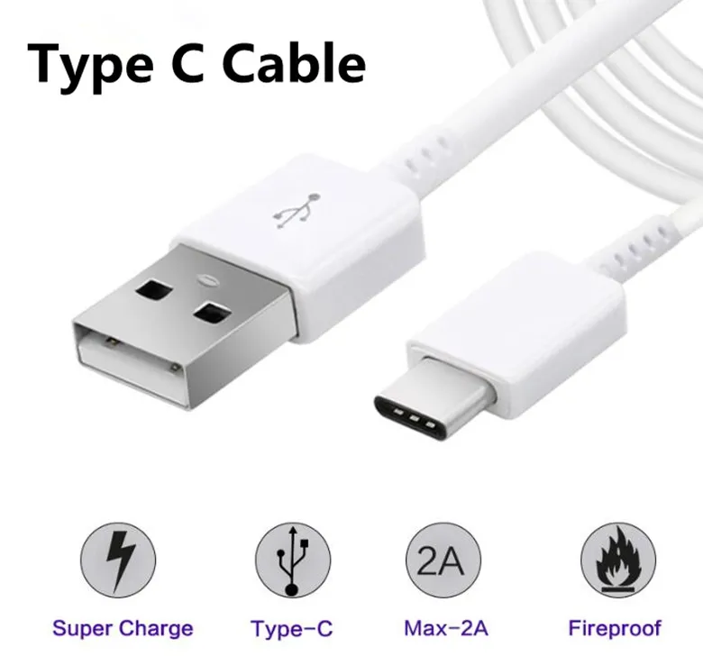 Cabos de telefone celular de carregamento de dados do OEM USB-C para Samsung Galaxy S10 S9 / S10 Plus / S8 / S8 + / Note8