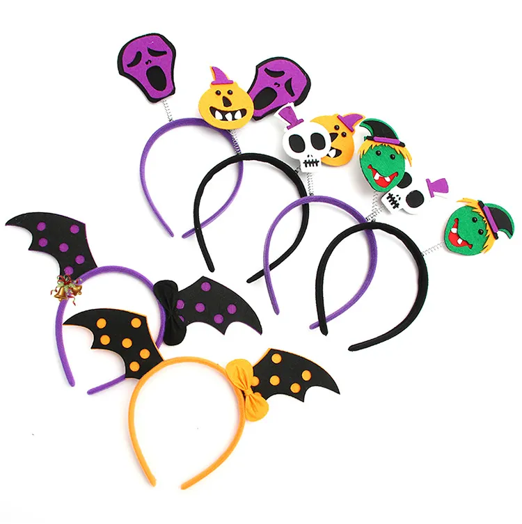 Halloween Meninas cabelo varas de Crianças Masquerade Party comportamento funcional da cabeça Buckle Supplies Pumpkin Witch Headband decoração forma Varas