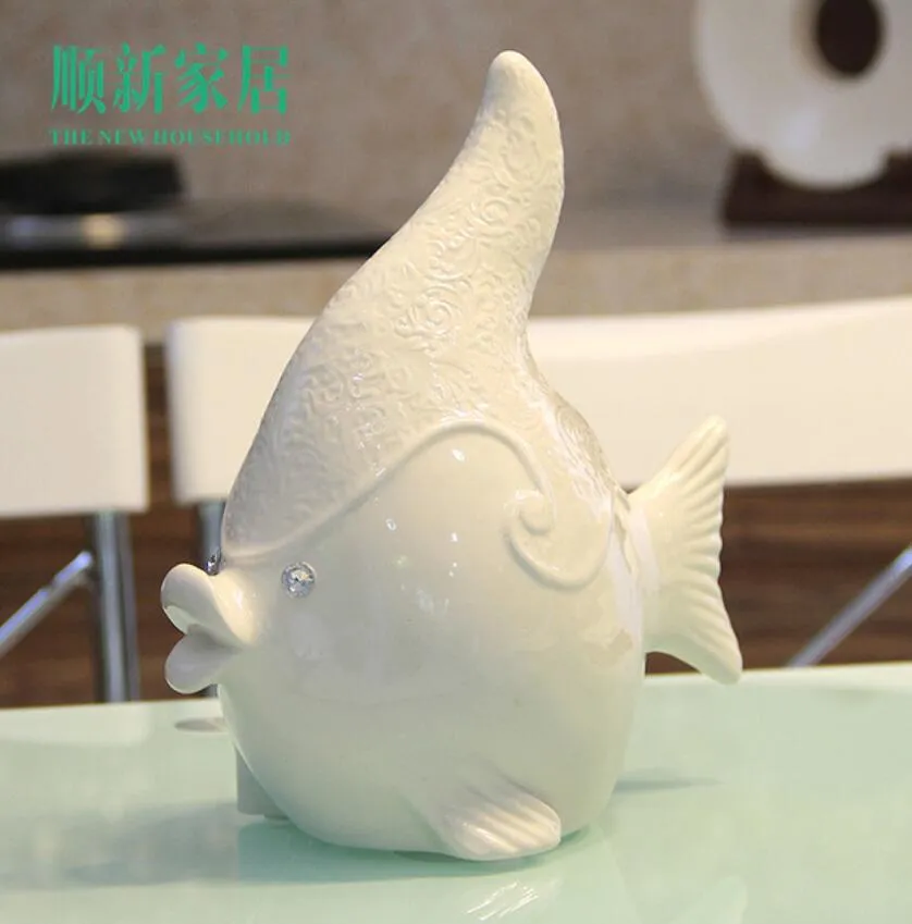 Ceramic Fish Piggy Bank Home Decor Crafts Room Decoration Ceramic Kawaii  Ornament Porcelain Animal Figurines Decorations Gift From Dong1226, $77.38