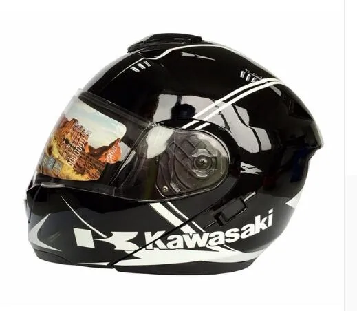 Acquistare Doppio Obiettivo Kawasaki Marca Full Face Casco Moto Racing Casco  Motor Casque i M L XL XXL 3 Economico | Consegna Veloce E Qualità |  It.Dhgate
