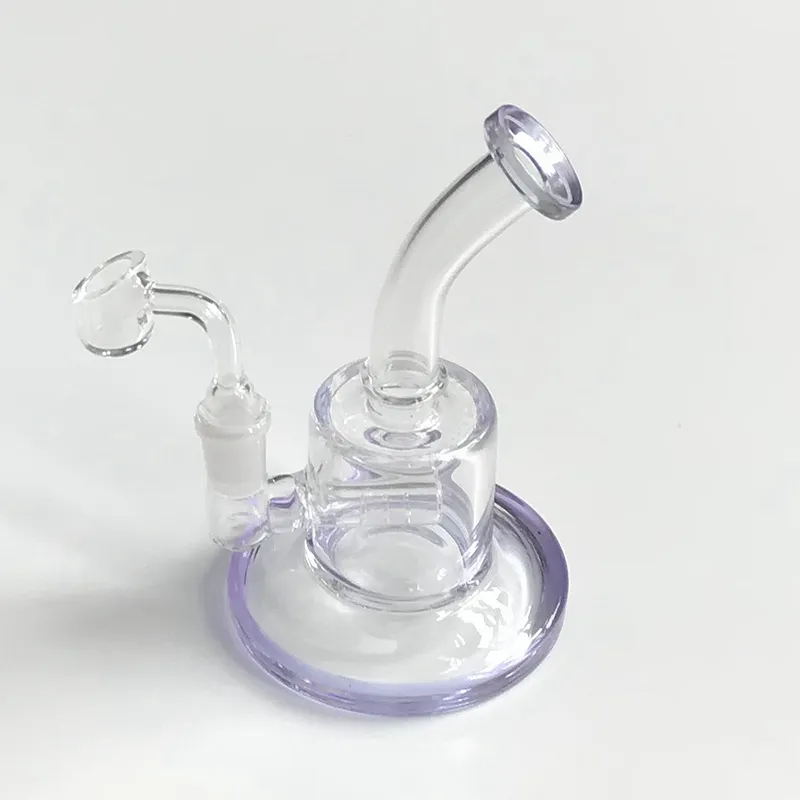 6 Inch Glass Bongs Hookahs Inline Perc 5 mm Thick Water Pipe 14mm Female Joint Oil Dab Mini Rigs 4mm Quartz Banger Bong With Bowl