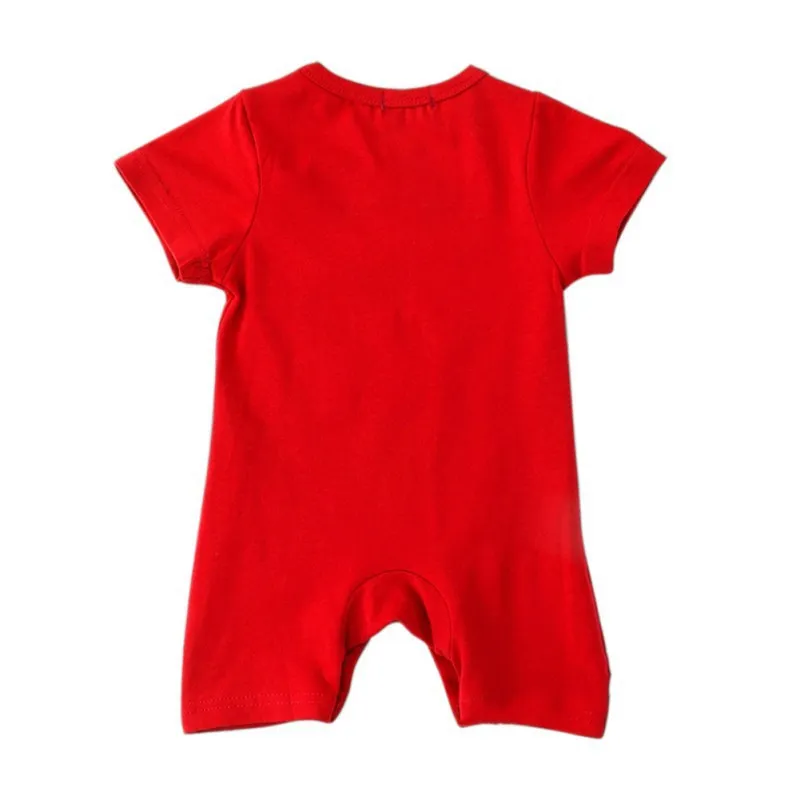 2018 Ny sommar baby romer korta ärmar tecknade m utskrift jumpsuit nyfödda baby kläder spädbarn toddler pojke kläder tjejer kläder
