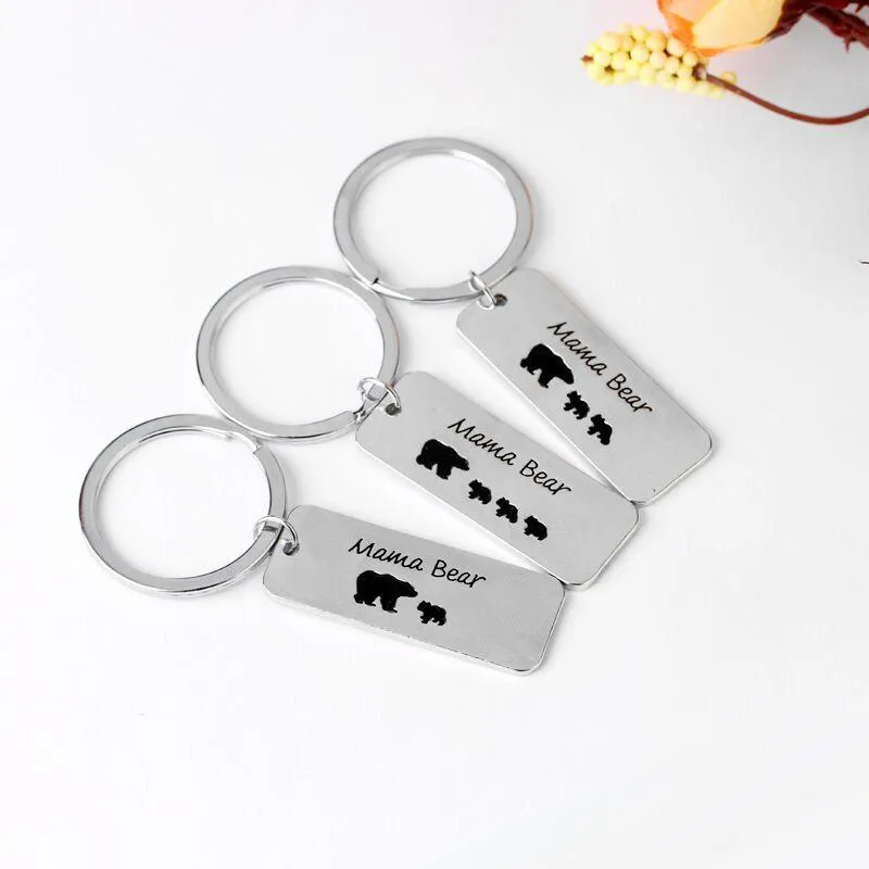 new arrival Letter Keychain key chain Pendant " Mama bear " key rings Fashion jewelry Alloy Keychain wholesale price