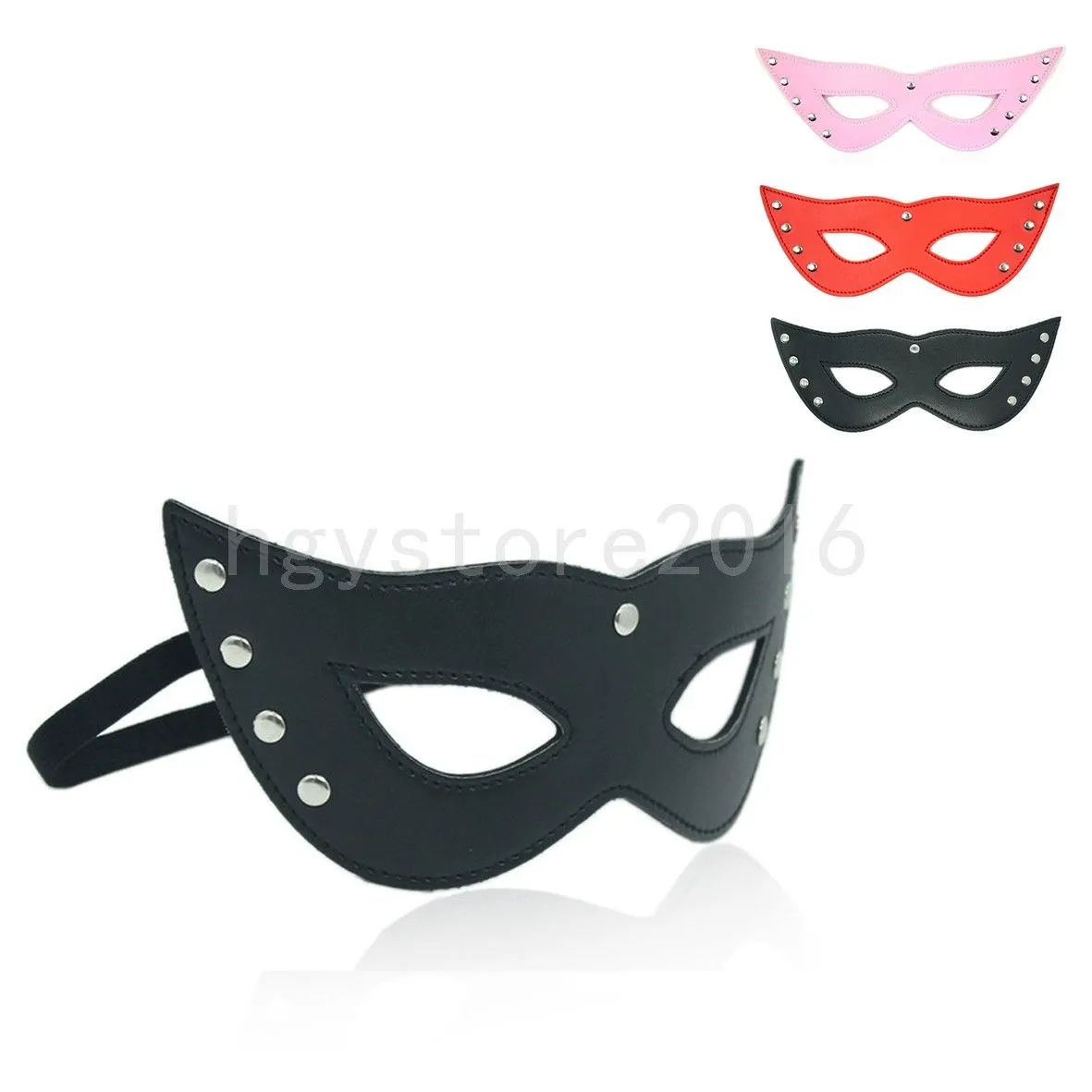 Esaret Deri Kadınlar Açık Göz Yüz Maskesi Masquerade Eyemask Fantezi Custome Kedi Parti Seksi # R97