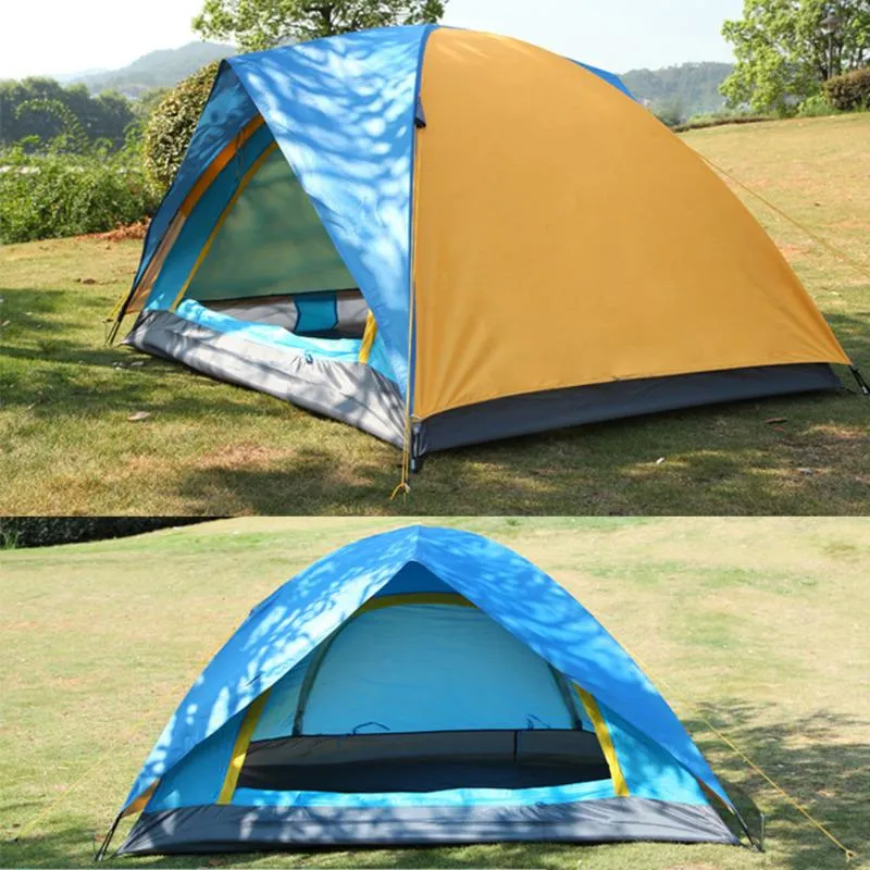 Tende da campeggio per 2 persone Tende da campeggio Double Layer Tenda esterna antivento impermeabile per l'escursionismo Pesca alla spiaggia Picnic Party New