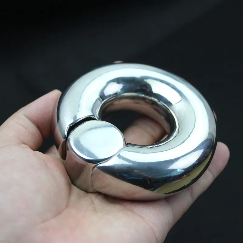 10 Sizes Cockrings Penis Pendant Stainless Steel Scrotum Cylindrical Type Testicles Weight Bondag Rings Ball Stretchers Taste Sex Toys for Men BB2-2-216