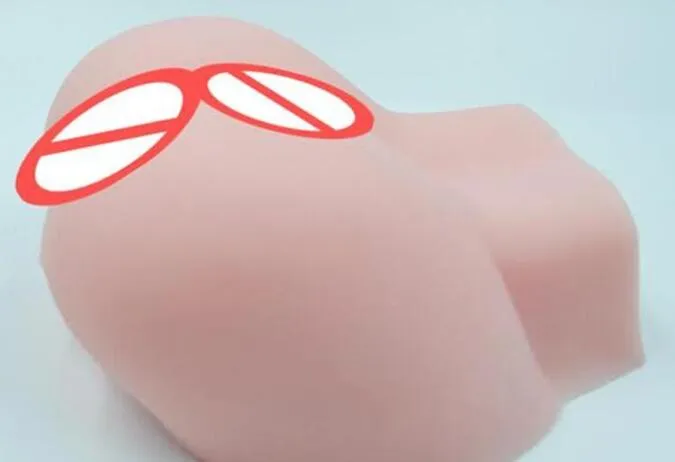 Black silicone sex doll with realistic vagina and anus, 7.9 × 6.3 × 3.9 in  20 × 16 × 10 cm size from Dhgate Masturbators