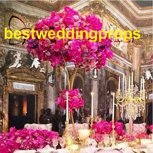Decorazione per stand di fiori da sposa alti in oro nuovo stile / centrotavola in oro / pilastro in metallo best0357