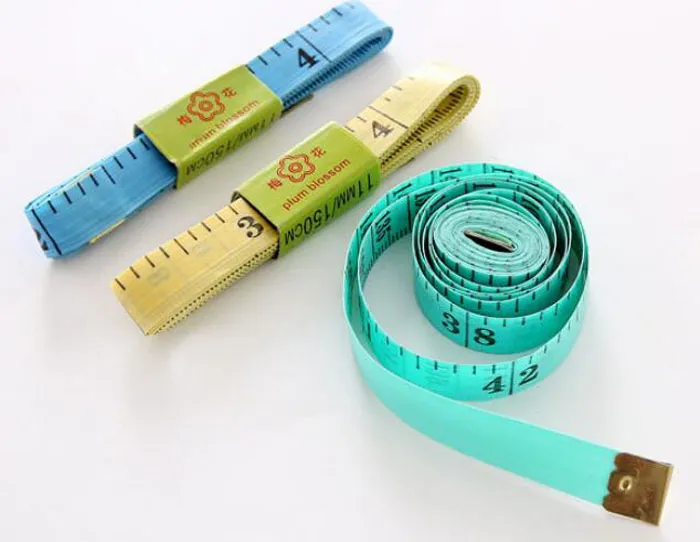 Plastic soft ruler / measuring clothing tape measure tapes rulers Home practical sewing 1.5m with iron head