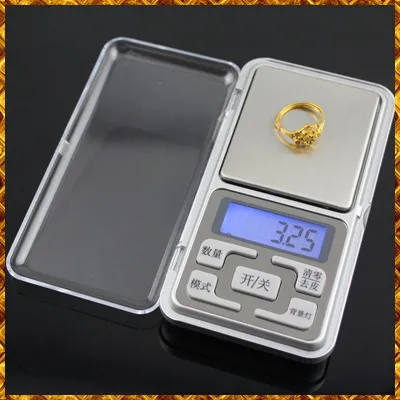 20 pcs Frete Grátis Mini Electronic Pocket Scale 200G 0.01G Jóias Diamante Scale Scale Balance Scale Display LCD com pacote de varejo