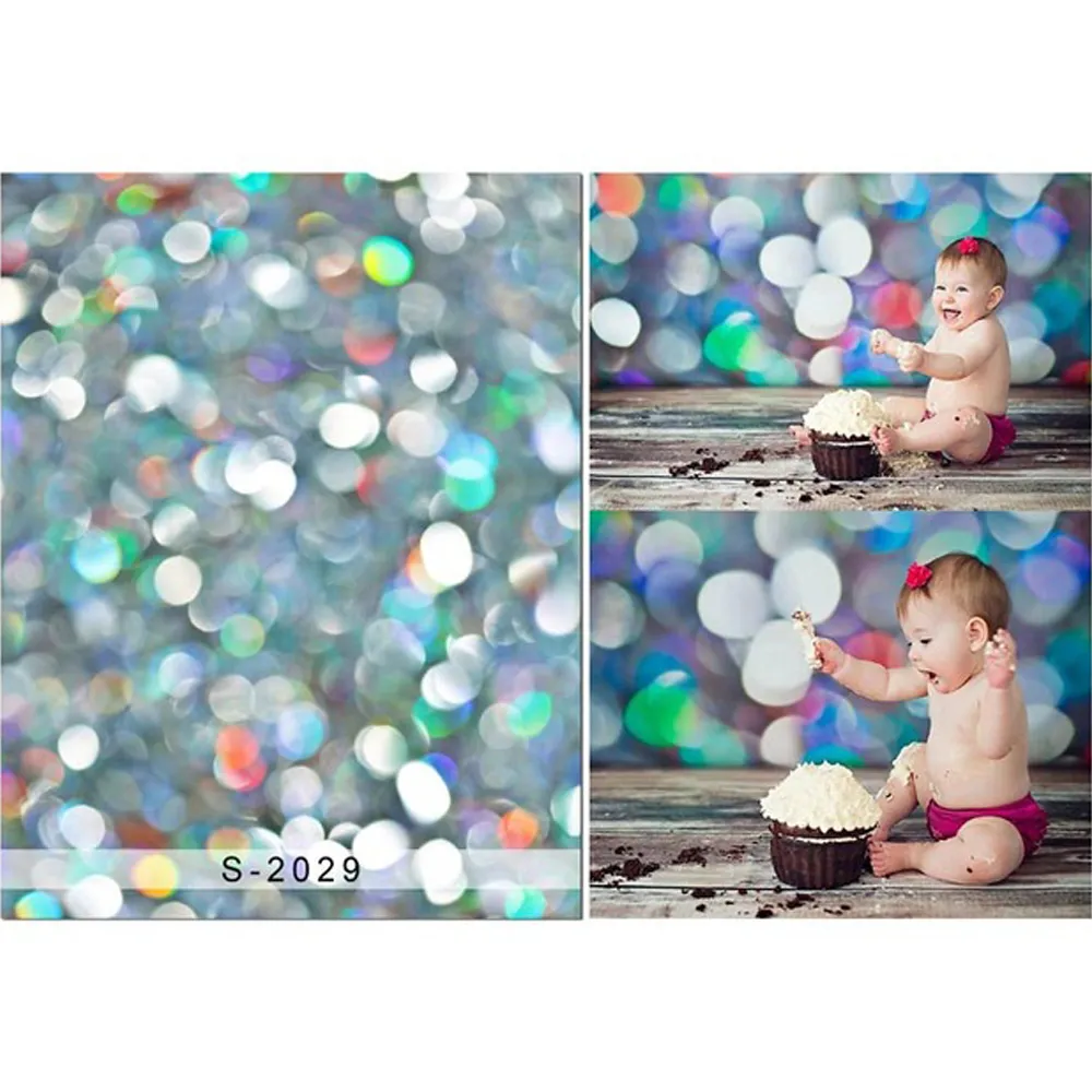 Bokeh Polka Dot Tło na fotografię Noworodek Baby Shower Rekwizyty Boy Dzieci Dzieci Urodziny Party Photo Booth Tła