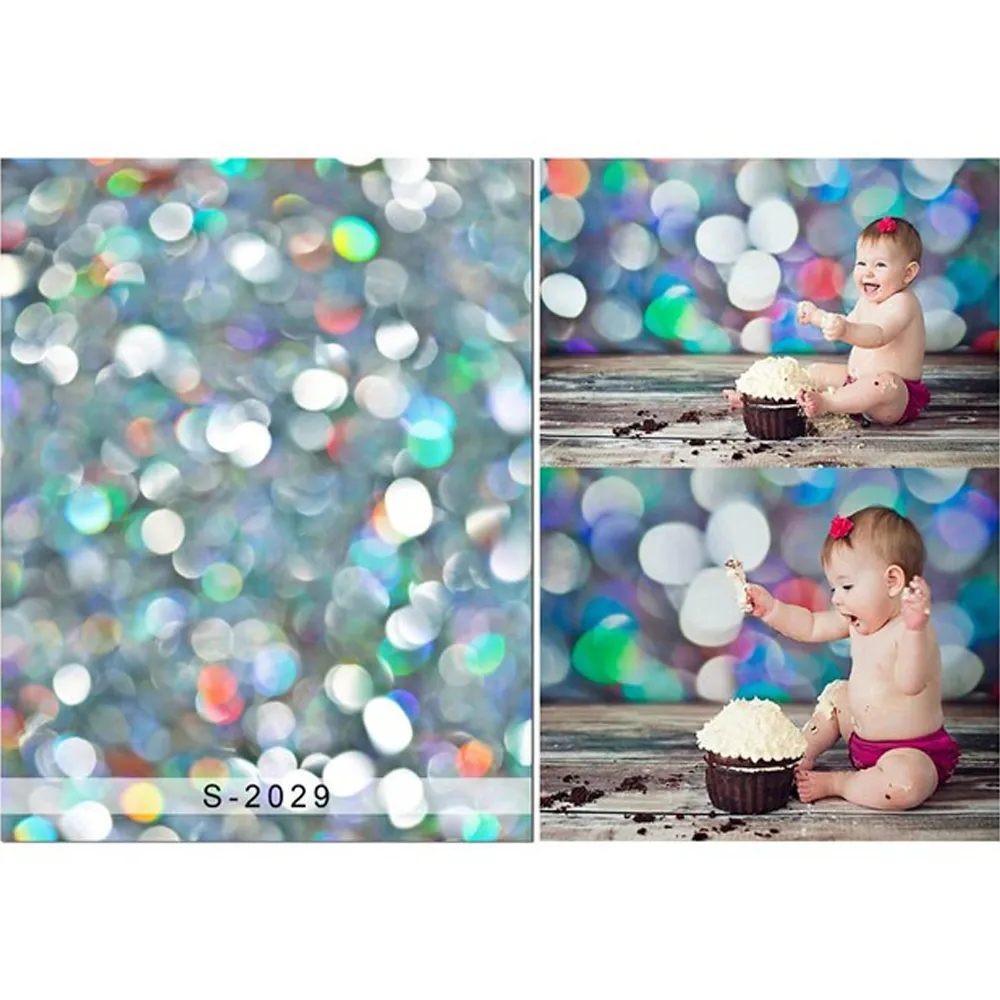 Bokeh Polka Dot Bakgrund för Fotografi Nyfödd Baby Shower Props Boy Barn Barn Barn Födelsedagsfest Foto Booth Bakgrunder