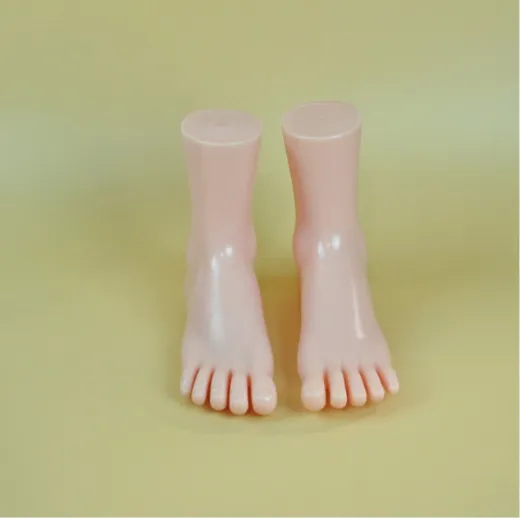 Gratis frakt 2016 Ny ankomst ett par fem fingrar plast mannequin manikin fot för sock display