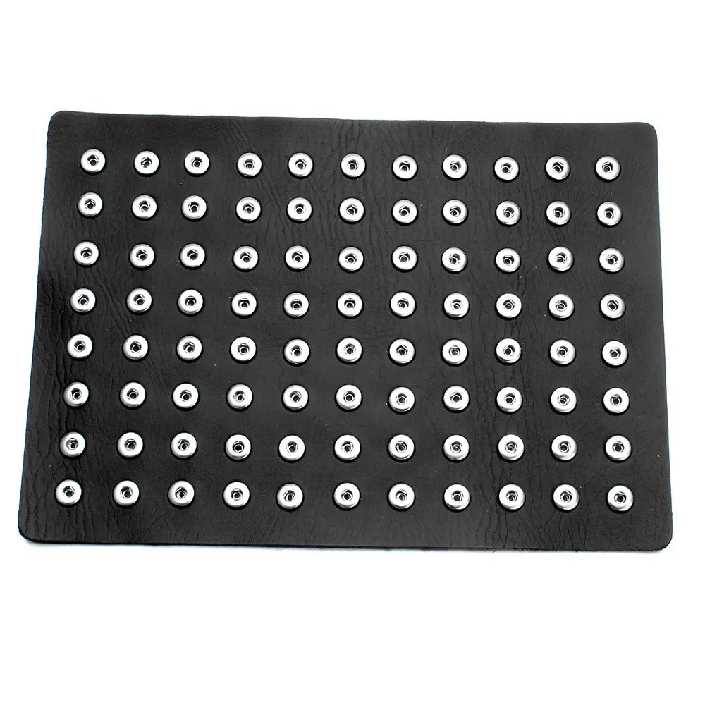 Snap Button Jewelry Stand 12mm 18mm Snaps Buttons Display Black Leather for Display Holder