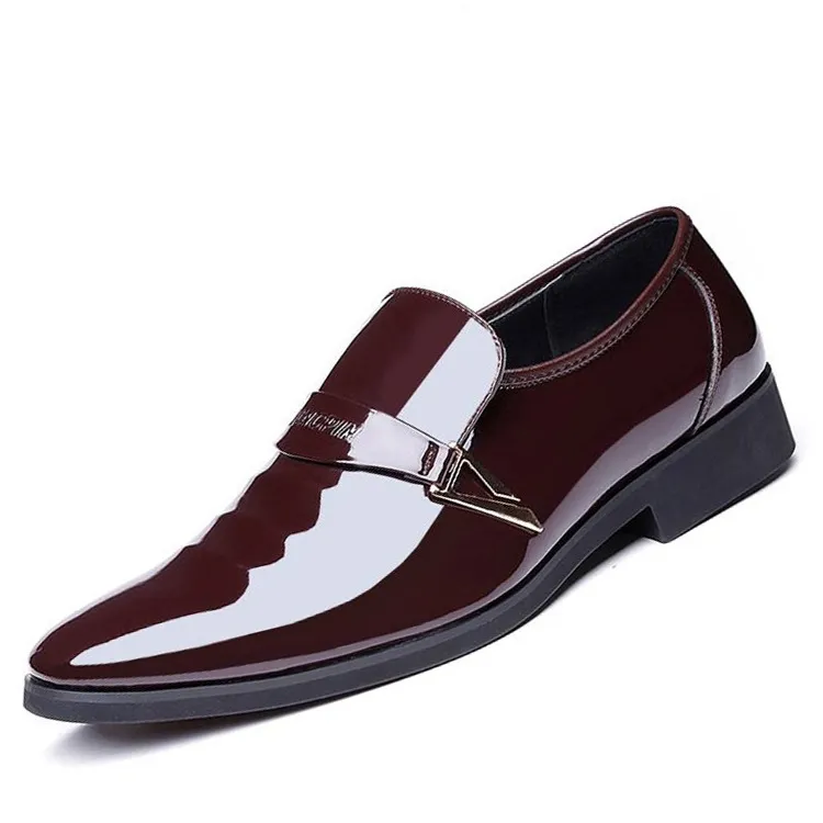 Patent Lederen Schoenen Zwart Heren Jurk Schoenen Loafers Italiaanse Oxford Schoenen voor Mannen Coiffeur Chaussure Mariage Homme Erkeek Klasik Ayakkabi 2019