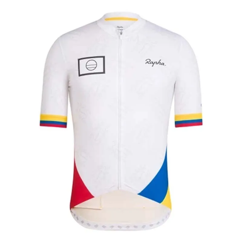 Rapha Mens Summer Jazda na rowerze Koszulki z krótkim rękawem Ropa Road Racing Shirts Oddychająca Pro Team Bike Maillot Outdoor Rower Uniform S21033144