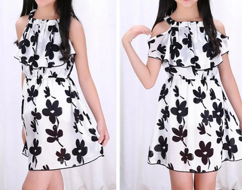 Estampado de flores de verano Vestidos para niñas 3 -12 años Ropa para niños Vestidos para Estampado de flores de verano Vestidos para niñas 3 -12 años Ropa para niños Vestidos para