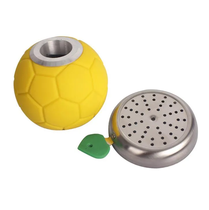 Football silica gel, smoke bowl, durable silica gel, environmental protection, hookah accessories, charcoal pot set.