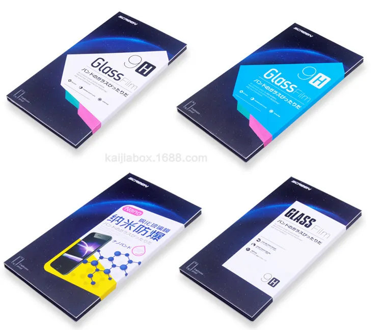 Großhandel Universal 50 Stück Hartpapier-Verpackungsbox Leere Verpackung für Displayschutzfolie aus gehärtetem Glas für iPhone 6 7 Samsung 7,9 * 102 * 189 mm