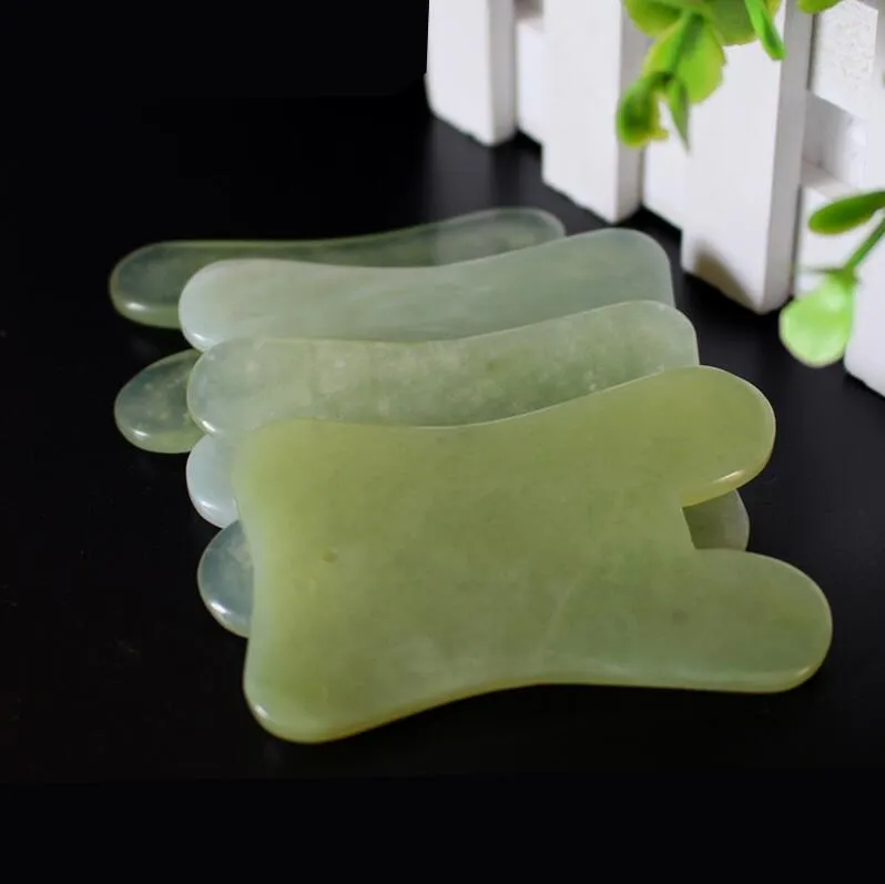 Modern Naturlig Jade Sten Guasha Gua Sha Bräda Fyrkantig Form Massage Hand Massager Avkoppling Hälsovård Skönhetsverktyg