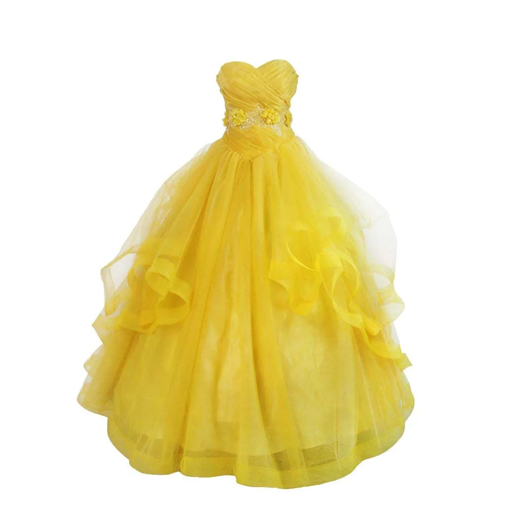 Womens Yellow Costume Dress For Belle Cosplay From Szcdhxh, 162.43