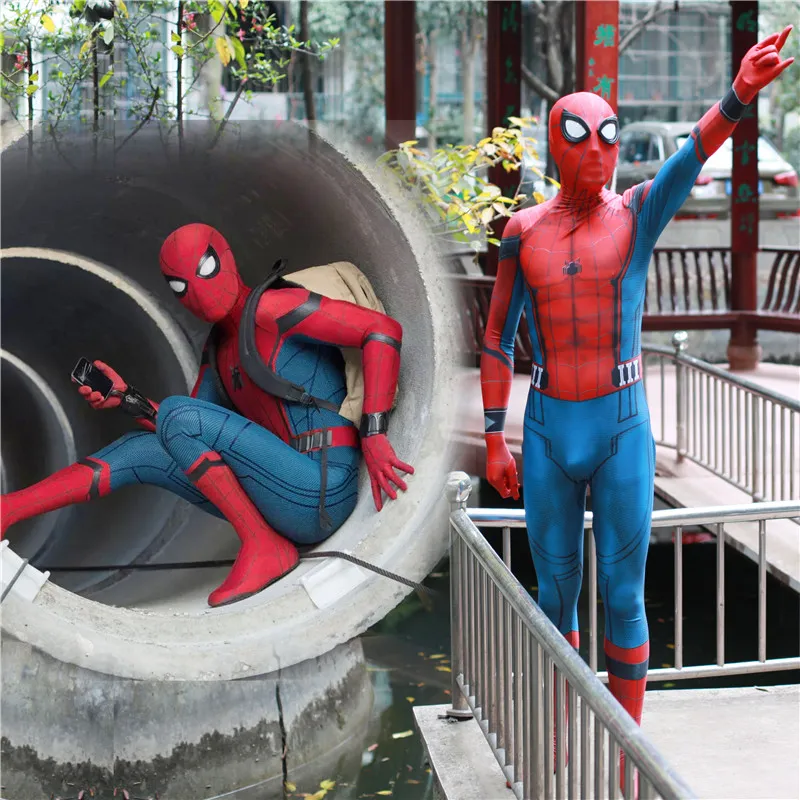 2018 Nouveaux Enfants Adultes Spiderman Costume Costumes Spiderman