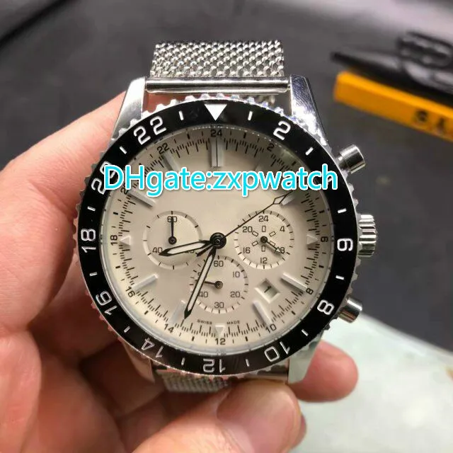 Cronografo VK orologio da uomo da 45 mm con cassa in acciaio inossidabile di lusso, moda completa, sub-quadranti, orologio da polso resistente all'acqua