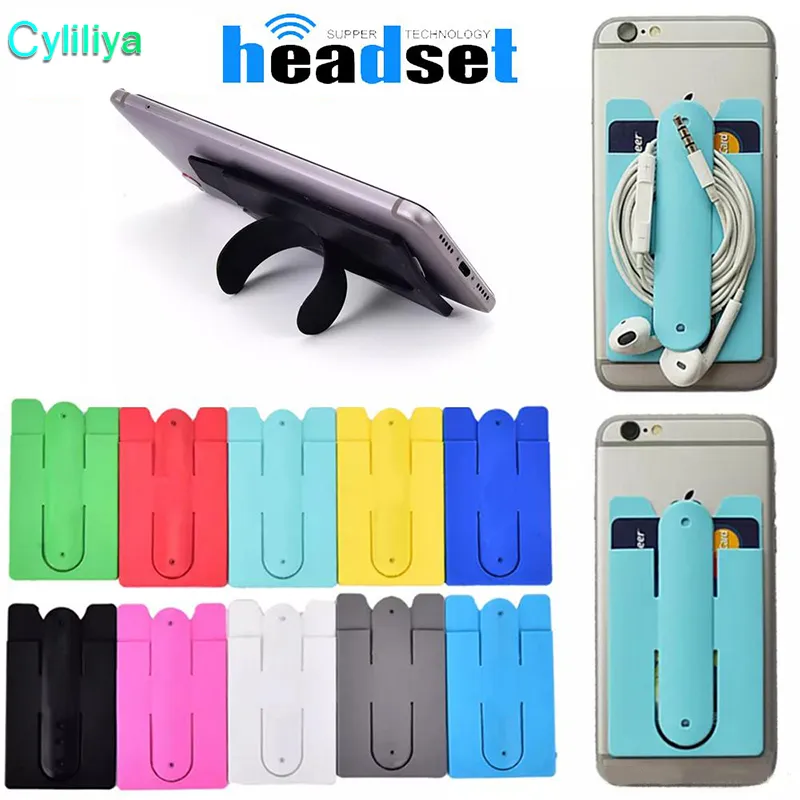 Credit Card Holder For Phone, Slim Silicone Adhesive Wallet Stick