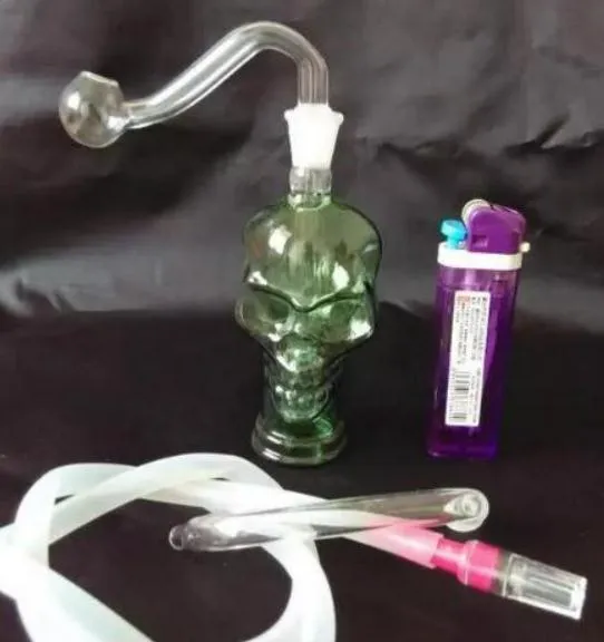 Klassische farbige Shisha-Totenkopfknochen aus Glas, zufällige Farbauswahl, Großhandel für Shisha-Zubehör aus Glas, Zubehör für Glasbongs