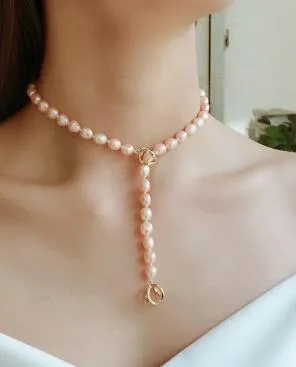 オリジナルエキゾチックナチュラルパールネックレスアートレトロなファッション通勤者J Street Fashion Collarboneチェーンギフト