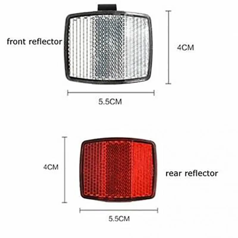 8 Reflectores Para Bicicleta - Ovalados Amarillos, Seguridad Nocturna Para Ruedas O Cuadro