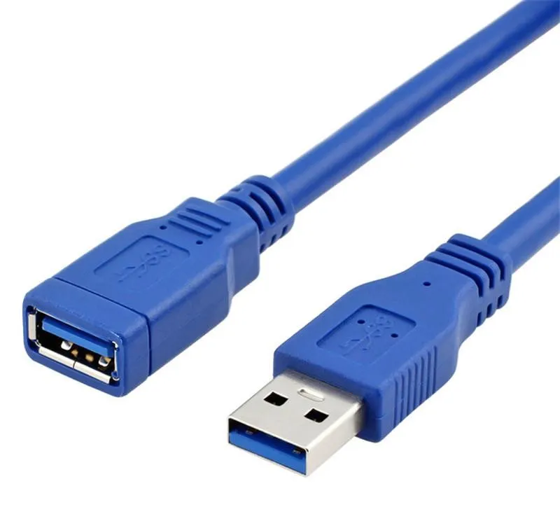 0.3m 1m 1.5m高速USB 3.0男性からメスケーブルワイヤー拡張データ転送m / fケーブルブルー