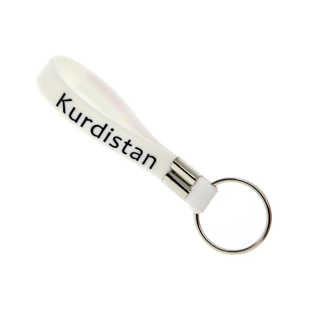 Kurdistan Flag Logo Silicone Wristband Keychain Fashion Decoration Perfect To Use In Any Benefits Gift