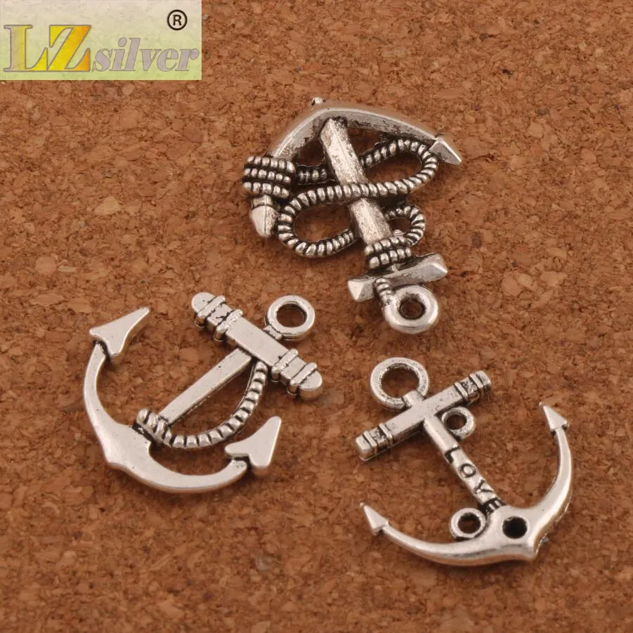 Anker-Charme-Anhänger für Schmuck / 3styles tibetanische silberne Fertigkeit DIY passende Ohrring-Armband-Halskette LM56