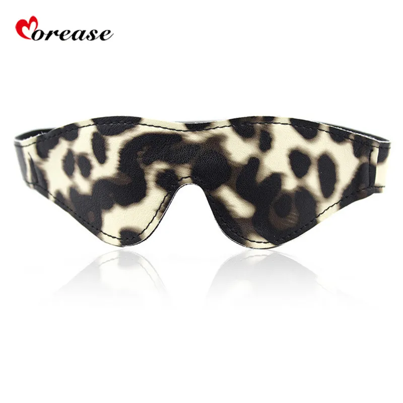 Morease Leopard Leather Blinder Eye Mask Blindfold For Women Female Erotic Fetish Bdsm Slave Restraint Adult Game Sex Toy S924