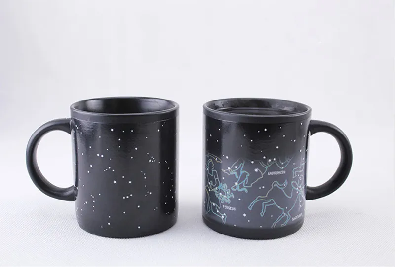 Creative 12 Constellation Color Changing Cups Heat Reactive Ceramic Mugs Tea Cup Milk Coffee Water Mug