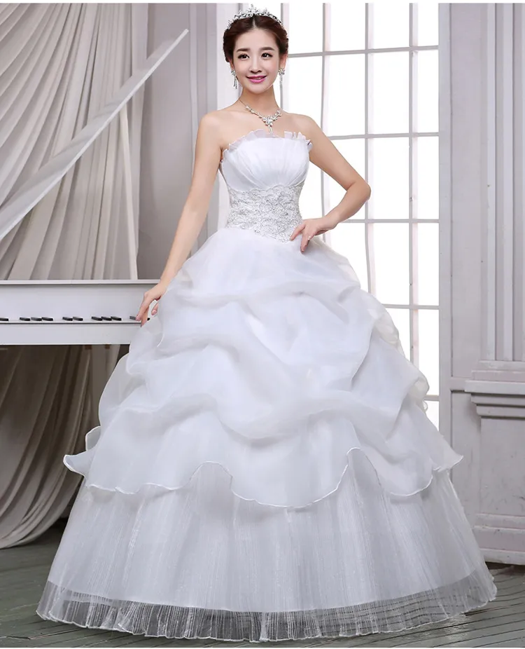 2017 Nuovo Arriva Stile Coreano Rosso moda ragazza principessa di cristallo abito da sposa sexy Abiti da sposa in stile abito di pizzo formale